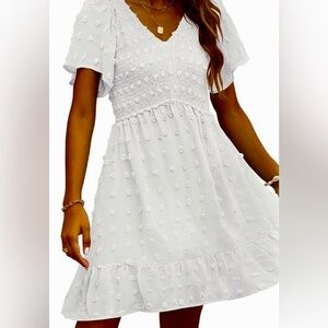 TeCrew Boho dress white romantic airy flirty cowboy cottage core women’s XL